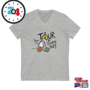 Unisex Jersey Short Sleeve V Neck Tee  Tour De Fleece